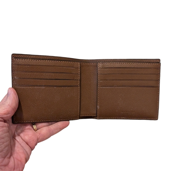 Coach mens compact Sport calf leather wallet - Picture 12 of 16
